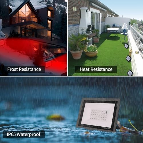 10pcs 50W LED RGB Flood Light Stage Lighting with US 3-Plug, Changing RGB Flood Lights with Remote Control, Dimmable Wall Washer Light 16 Colors 4 Mode for DJ Disco Party Garden Halloween - Image 3