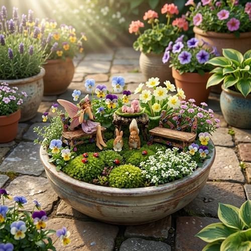 PRETMANNS Fairies for Fairy Garden Accessories Kit, 14 Piece Fairy Set - Image 2