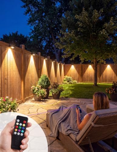 VOLISUN Solar Fence Lights with Remote Control, 16 Pack Vinyl Solar Lights - Image 6