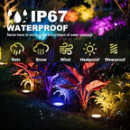 8Pack RGB Color Changing Low Voltage Landscape Lights with Connecotrs 3W LED 12V Outdoor Inground Lights Waterproof Well Lighting Christmas Decorative Lighting for Garden,Yard,Patio(RGB) - Image 6