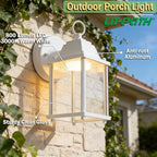 LIT-PaTH Outdoor Wall Light Fixture, Aluminum, LED 3000K, White, 1 Pack - Image 2