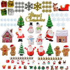 111PCS Mini Christmas Figurines Set, Resin Miniatures Statue for Crafts by TIMCHESS
