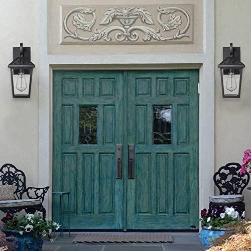 Outdoor Light Fixtures Wall Mount, Waterproof Exterior Wall Lanterns with Glass, Outside Wall Sconces, Front Porch Lights for House Garage Doorway Patio (Small, 1Pack) - Image 6