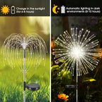 HPUFKOT Solar Garden Lights Outdoor,Waterproof Garden, 2PC 200 LED Twinkling Firework Lights Decorative with 8 Modes,Decor for Yard Patio Pathway Lawn for Yard Outside Fairy Decorative - Image 5