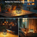 Outdoor Solar Lanterns Patio Decor: 4 Pack Bronze Waterproof Solar Lights - Image 6