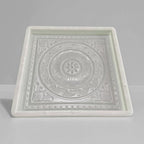 Stepping Stone Concrete Mold for Decorative Garden, Square Floral Pattern, 17.13 x 17.13 x 1.5 inches, Used for DIY Garden Path Stepping Stone Cement Molds（1 Pack） (Pattern-E) - Image 3