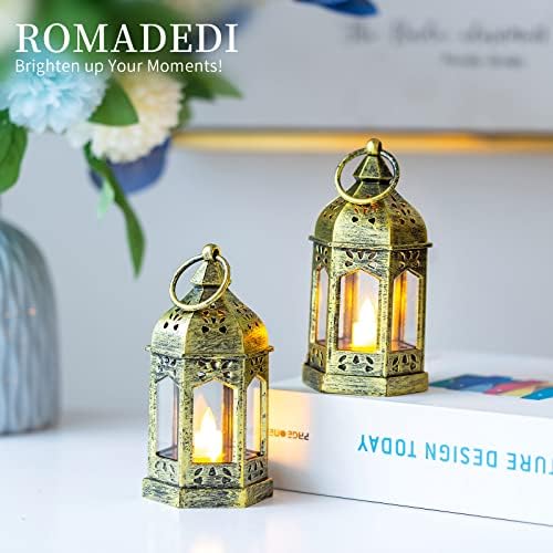 Romadedi Mini Lanterns Decorative, Gold, Pack of 20 - Image 3