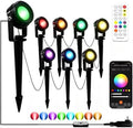 VTimes 8pcs Smart RGBW Landscape Lights IP65 Waterproof Outdoor SpotLights by VtimesBabyMonitor