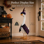 Halloween Outdoor Decorations Porch Goose Statue with 4 Holiday Outfits - Image 2