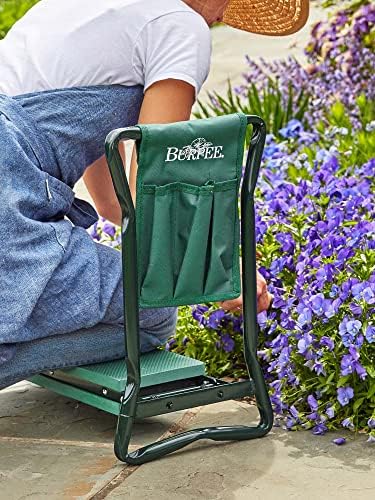 Burpee Multi-Function Garden Kneeler Seat with Padded Cushion and Detachable Tool Bag, Versatile Garden Stool with Foldable Frame, Ideal for Outdoor Gardening Enthusiasts (Green) - Image 6