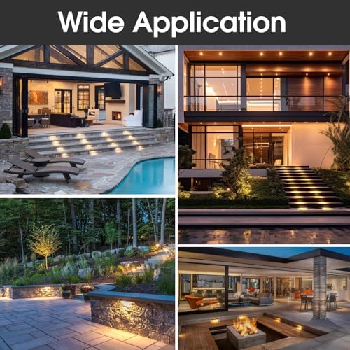 Energetic 7 Inch Retaining Wall Lights, Outdoor LED Step Lights, 4W Low Voltage Landscape Lighting, Waterproof Hardscape Lighting, 12V-24V AC/DC, 3000K Warm White, with Wire Breakers, FCC, 6 Pack - Image 7