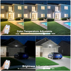 Onforu 65W Smart LED Flood Lights Outdoor, 6500LM Brightness Adjustable, APP Control Tunable 2700K-6500K, WiFi Alexa Security Lights with Timer & 4 Lighting Head, Exterior Floodlight for Yard Garage - Image 4