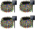 Solar Christmas lights Outdoor 4 Pack 480 LED Solar String Light Multicolor by Albelt