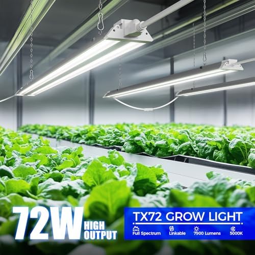 Barrina TX72 4FT Grow Light for Indoor Plants & TX18 1FT High PPFD 5000K Full Spectrum Grow Light Strip for Plant Shelves 4 Packs Bundle - Image 4