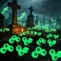 4 Pack Halloween Solar Firefly Eyeball Lights, Green Scary Outdoor Decor by Leisureworld