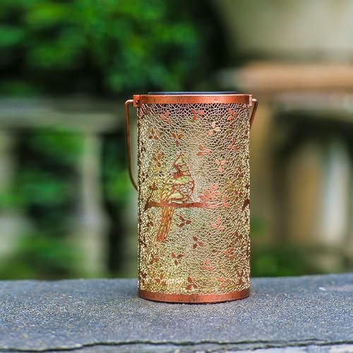 2 Pack Cardinal Outdoor Solar Hanging Lanterns Waterproof LED Solar Lights Metal Decorative Lanterns for Garden, Patio, Courtyard, Backyard, Yard Decor Unique Cardinal Gifts for Women Gardening - Image 6
