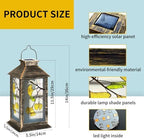 Solar Lantern Ginkgo Leaf Stained Glass Multicolor Leaves Branches Outdoor Waterproof Garden Hanging Lantern Solar Powered Lighting Outside Table Lamp for Patio Deck Camping 1 Pack - Image 6