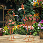 COOZZYHOUR Metal Toucan Planter with Basket - Bird Planters for Outdoor Indoor Lawn,Yard,Porch,Patio, Garden Decorations（Set of 2） - Image 3