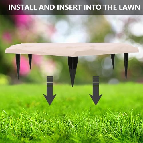 4Pcs Large Stepping Stones Outdoor Garden Walkway,Durable Pavers for Patio - Image 3