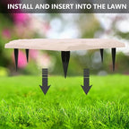 4Pcs Large Stepping Stones Outdoor Garden Walkway,Durable Pavers for Patio - Image 3