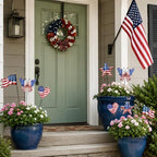 8 Pcs 4th of July Decorations Outdoor,Patriotic Metal Stars Butterflies Hearts Flags Decorative Garden Stakes for Independence Day 250th Anniversary,Americana Yard Signs Decor for Garden Lawn Porch - Image 5