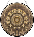9.84 Inch Monument and Golden Star Stained Glass Window Hanging Suncatcher Suncatcher Stained Glass Christmas Halloween by Unknown