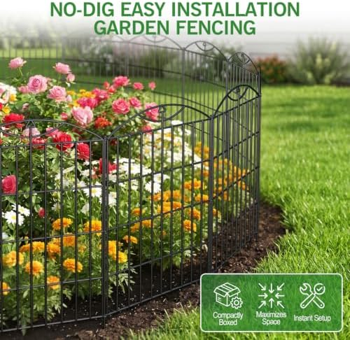 Garden Fence, 32in (H) x24ft (L) Garden Fencing Animal Barrier, 12 Panels - Image 5