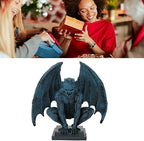 Gargoyle Statue Lifelike Decorative Resin Gothic Sculpture, Blue Garden Figurine for Home Garden Yard Office, Gothic Gargoyle Ornament with Vivid Detailing and Sturdy Resin Build - Image 3