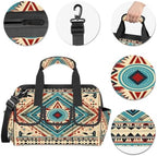 Boho Aztec Pattern Tool Bags for Men Women Multi-Pockets Wide Mouth Tool Organizer Storage Tote Bag Waterproof Stroage Bags with Adjustabe Shoulder Straper for Car Electrician Garden - Image 4