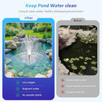 Antfraer Pond Filter with Fountain Kits, 660GPH Submersible Pond Pump with RGB LED Lights, All-in-One Pond Filter for Outdoor Ponds, Koi Pond, Water Gardens & Waterfall, Up to 1300 Gallons - Image 4