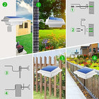 Gutter Lights, 40 LED Solar Patio Decor Lights, Deck & Fence Lights for Wall, Backyard, Porch, Patio, Pool, Steps, Yard, Garden, Pathway (4Pack White, Cool White Light) - Image 3