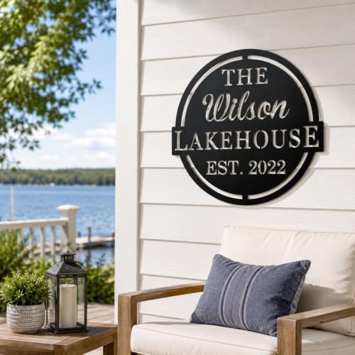 Personalized Lake House Sign with Established Date - Image 3