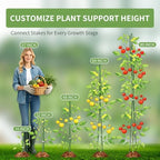 PROWORX Garden Plant Stakes, 16 Inch 70 Pack DIY 4ft 5ft 6ft Tomato Stakes - Image 3