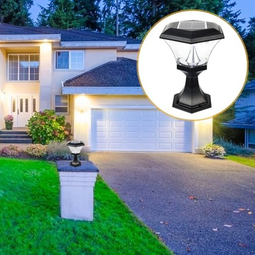 SEWACC Solar Lawn Post Light Waterproof LED Solar Garden Pillar Light Outdoor Yard Fence for Patio Pathway - Image 6