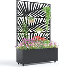 Garvee 71"x47"x16" Metal Planter Box with Trellis for Climbing Plants Vines by Garvee