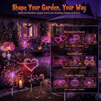 Solar Halloween Lights Outdoor 4Pack,Orange&Purple Firework Lights - Image 3
