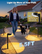 VOLISUN Solar Pathway Lights Outdoor, 12 Pack 3CCT(3000K/4500K/6000K) Bright Solar Walkway Lights, Auto On/Off, Landscape Path Lights with Optical Len & IP65 Waterproof for Yard Patio Walkway Driveway - Image 4