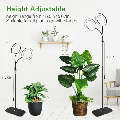 68" Full Spectrum Floor Grow Light with Stand for Tall&Large Indoor Plants - Image 3