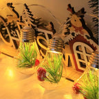 CAKERS Christmas Tree Decor Hanging String Lights|Creative PVC Clear Light Bulb Modeling Led Copper Wire Lights for Party Wedding Birthday Decor,D,3m(9.8ft)-20LED-USB - Image 4