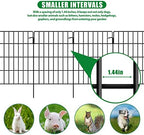 30 Pack Decorative Garden Fence Total 32.5ft (L) x 24in High 1.44" Gap Metal Wire Rustproof Small Animal Barrier Fence Easy Assembly Patio Yard Seedlings Protection Fencing Border Black - Image 3