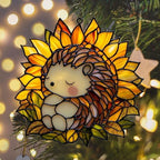 Cute Sleeping Hedgehog Acrylic Suncatcher - Image 6