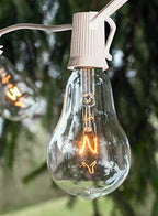 Vintage Edison Outdoor String Lights (PS50 Clear - White Wire, 50 ft) - Image 3