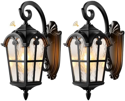 VIANIS Black 2-Pack Outdoor Porch Lights, Dusk to Dawn Outdoor Lighting by VIANISLIGHTING