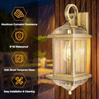 18” Gold Light Fixtures Outdoor Brass Porch Lights - Image 2