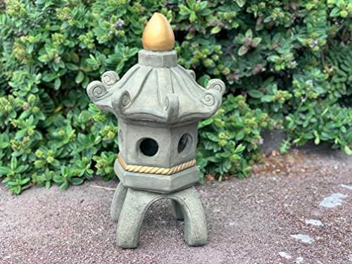 OLOMA Japanese pagoda statue Large pagoda figurine Japanese stone lantern Buddhist pagoda temple Chinese decoration Outdoor sculpture zen garden Furniture for home decor Large japanese pagoda decor - Image 6