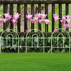 Decorative White Garden Fence Border 18inX50ft Flower Bed Garden Fencing by FOREHOGARGARDEN%EF%BC%86HOME