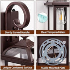 Dusk to Dawn Outdoor Lighting Oil Rubbed Bronze IP65 Waterproof - Image 6