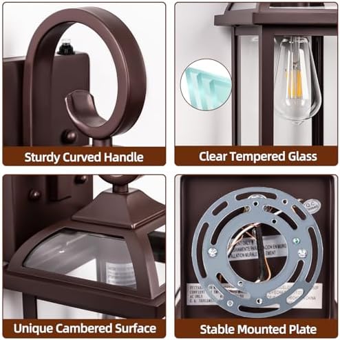 Dusk to Dawn Outdoor Lighting Oil Rubbed Bronze IP65 Waterproof - Image 6