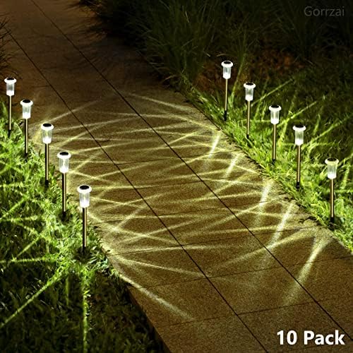 15 Pack Solar Lights Outdoor Waterproof Pathway Lights, Warm White - Image 6