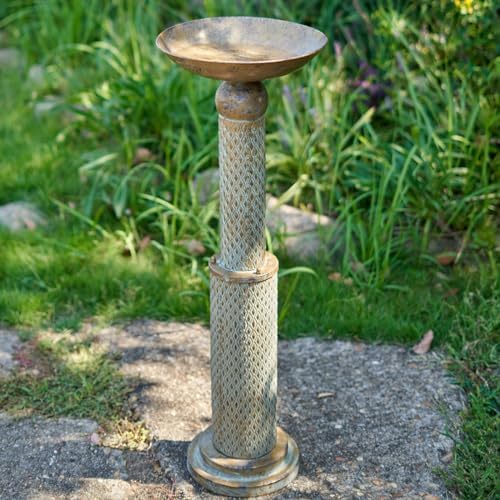 35.4"H Metal Bird Bath for Outside,Vintage Bird Bath,Garden Lawn Yard Decor - Image 6